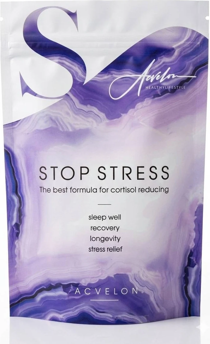 Фиолетовая упаковка Acvelon Stop Stress